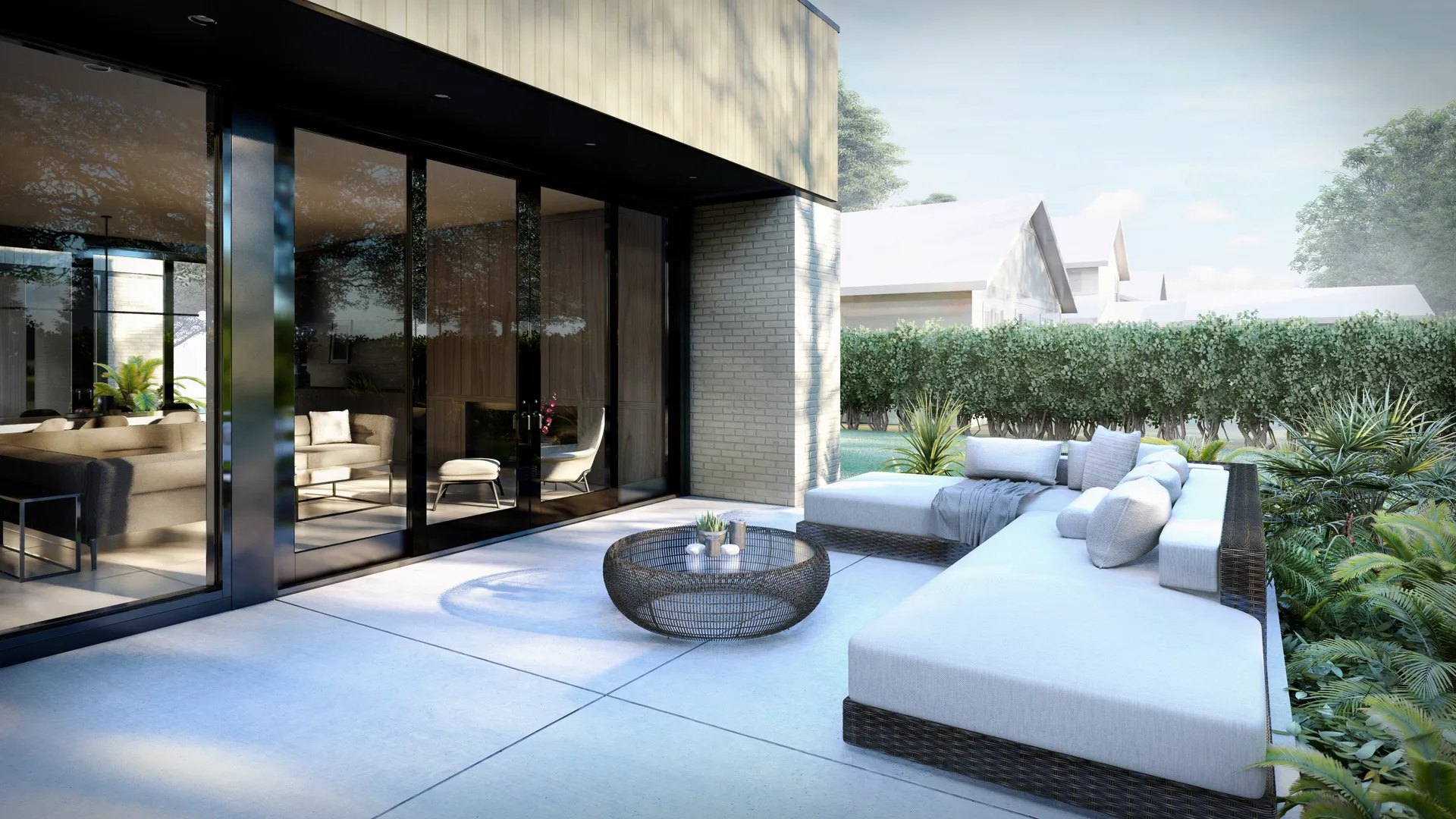 My Modern Home Plan No16 - 9 - Rear Patio