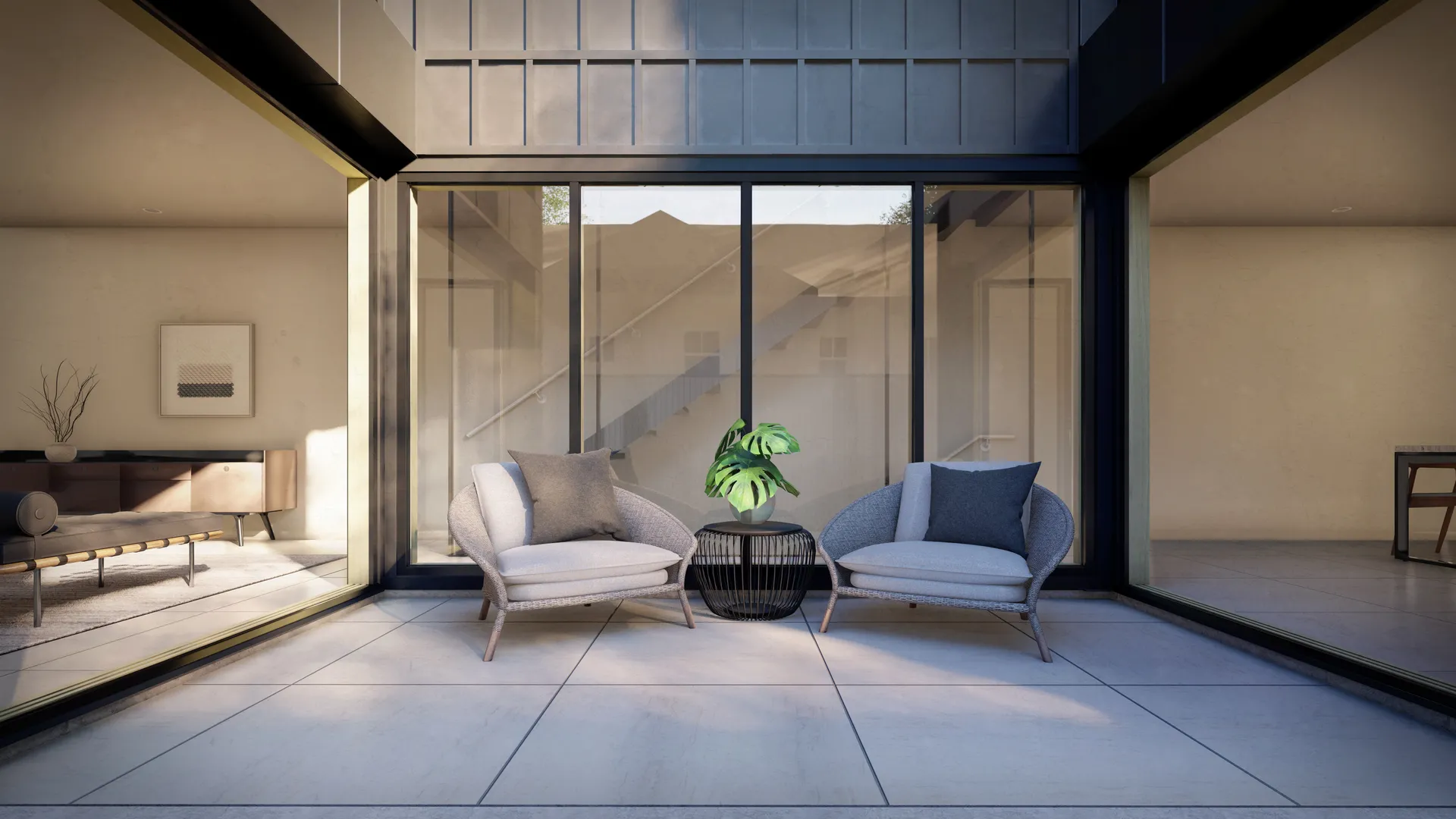 My Modern Home Plan No12-22-Courtyard