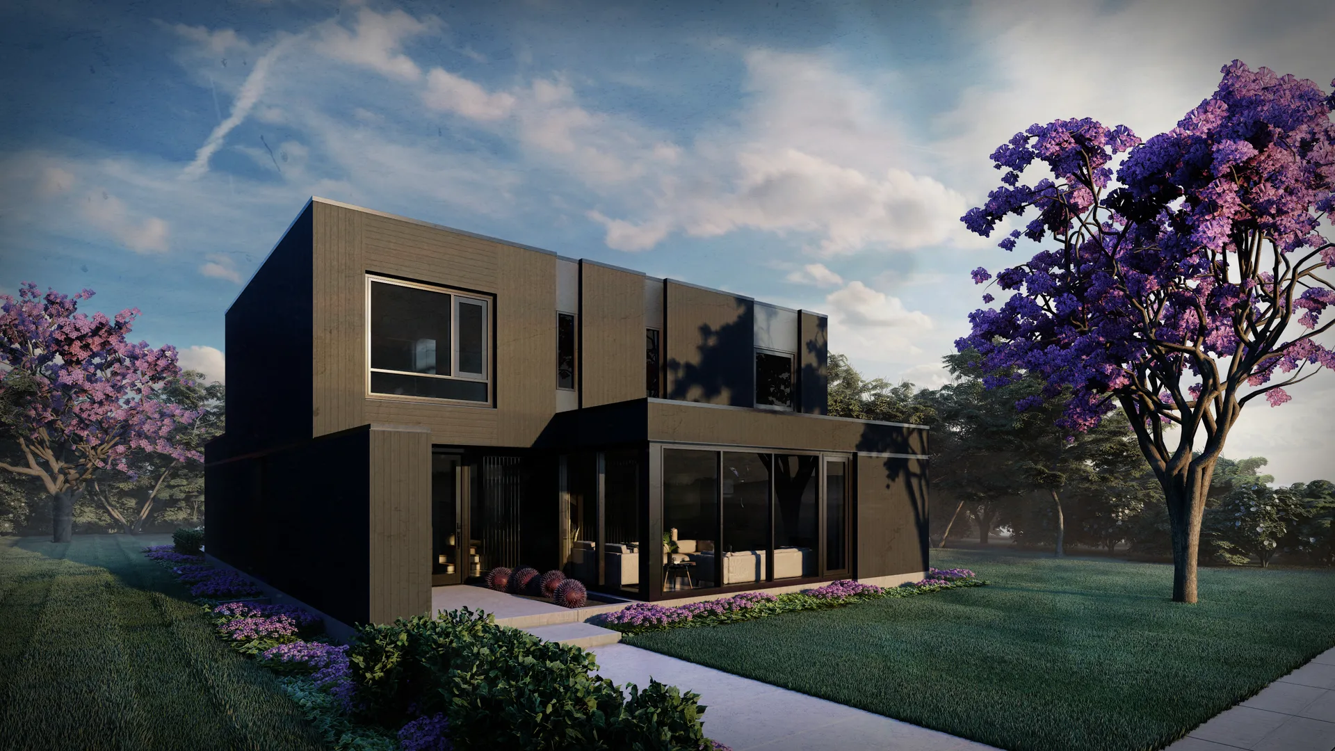 My Modern Home Plan No15-10-Front Yard