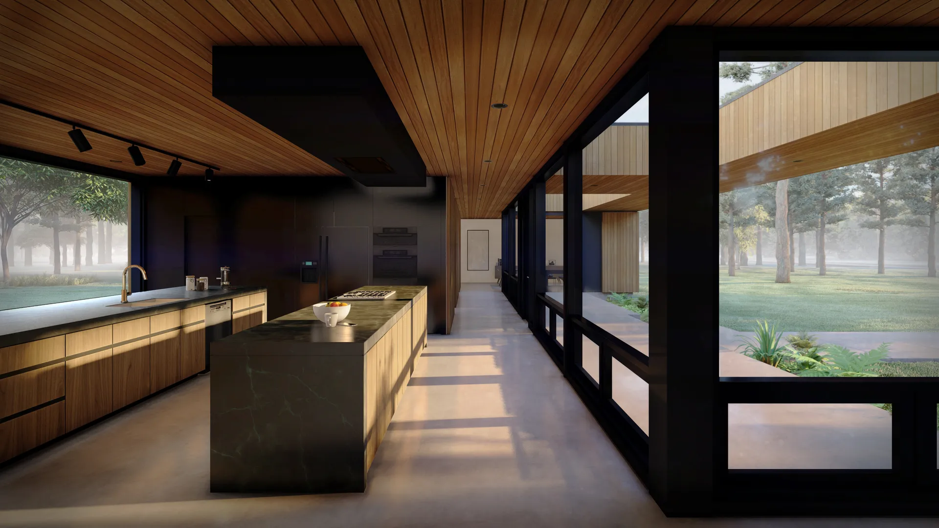 My Modern Home Plan No.20 | Entrance Corridor & Kitchen
