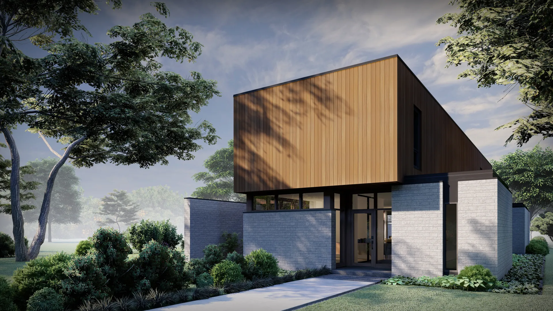 Center Atrium House Plans
