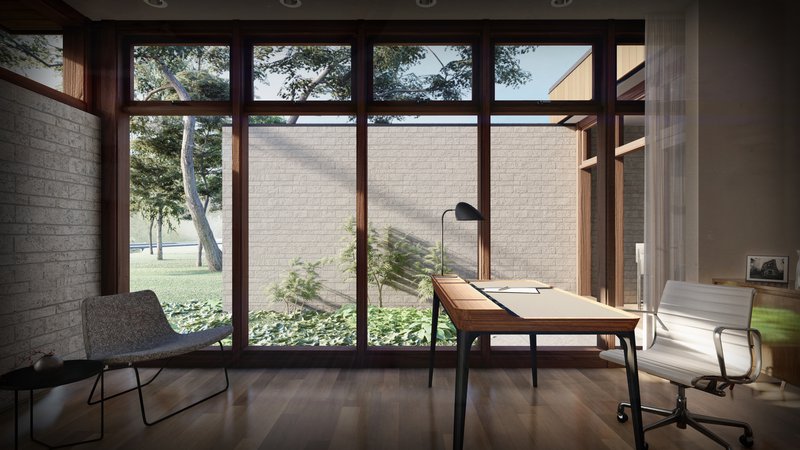 Home Office with Courtyard | My Modern Home